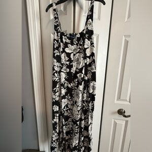 Old Navy Linen Fit and Flare Floral Dress